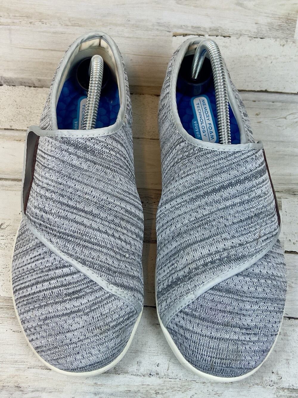 Youyun Orthopedic Diabetic Shoes Mens 8.5 Womens 9.5 Gray Memory Foam Adjustable